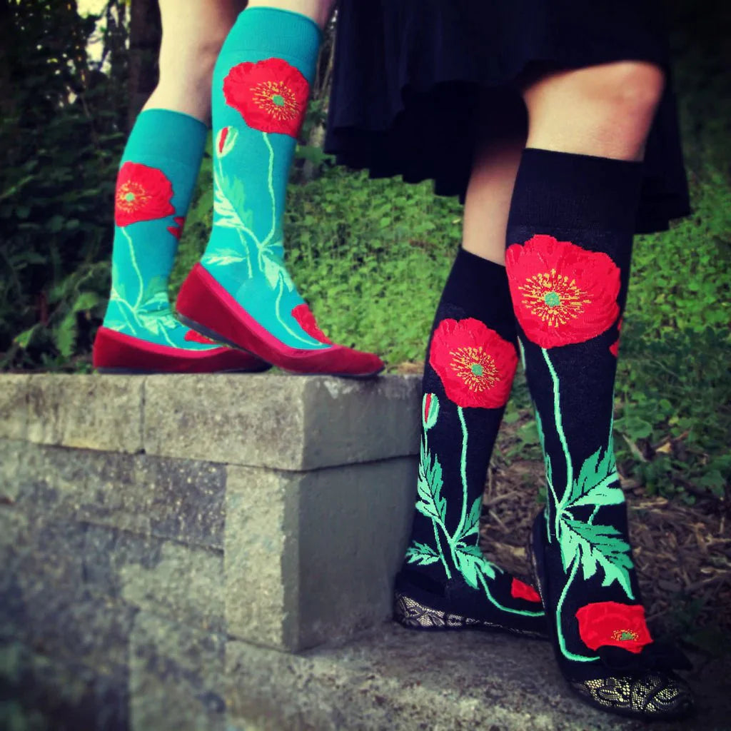 Bold Poppies Women's Knee High Socks - The Sockery