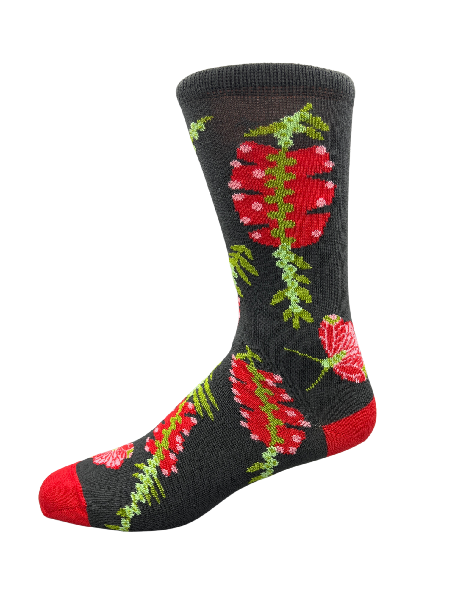 Bottle Brush Crew Socks in Charcoal