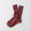 Recycled Cotton Crew Sock in Burgundy