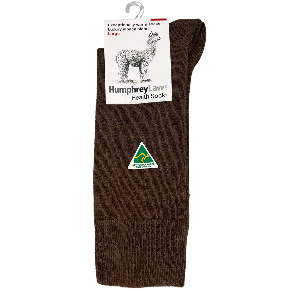 Exceptionally Warm Luxury Alpaca Blend Socks in Coffee Brown