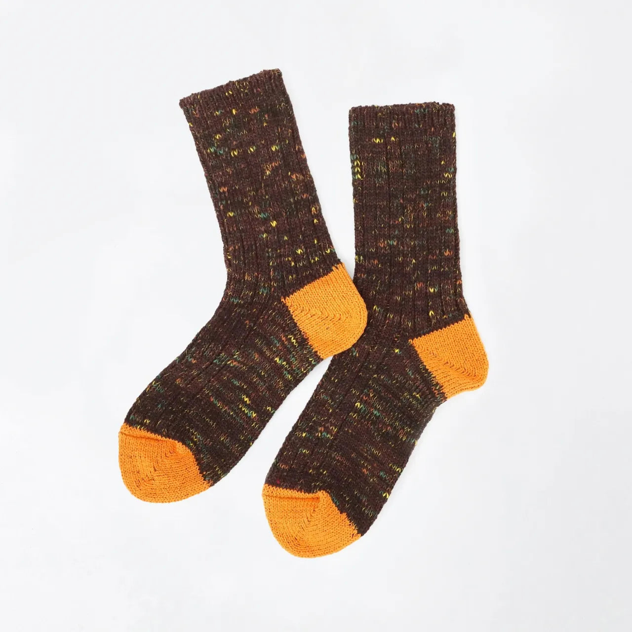 Jazzy Cotton Crew Sock in Brown
