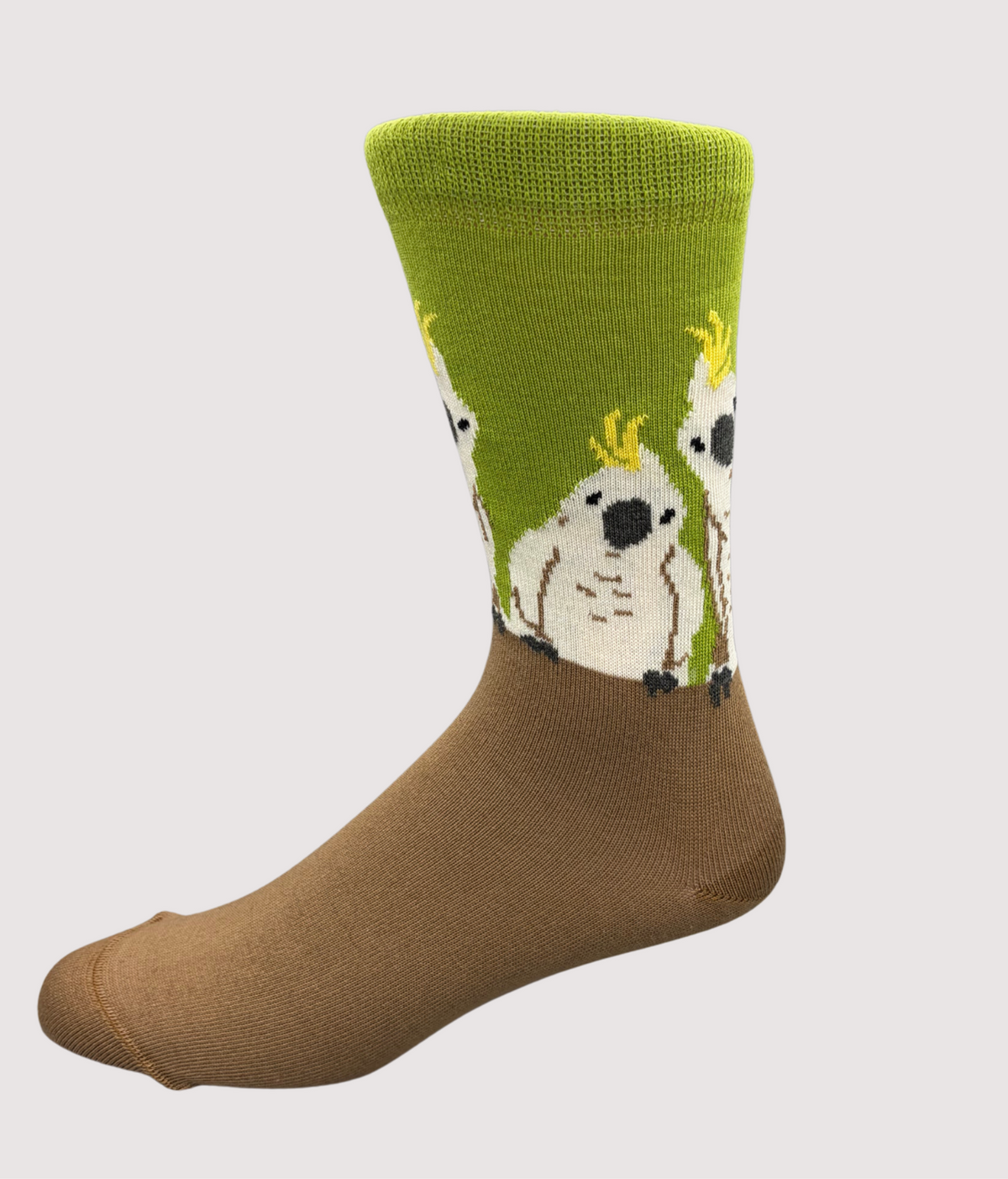Cockatoo Crowd Cotton Crew  Sock - Made in Australia