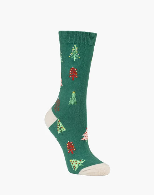 Dainty Jolly Tree Women's Bamboo Crew Socks