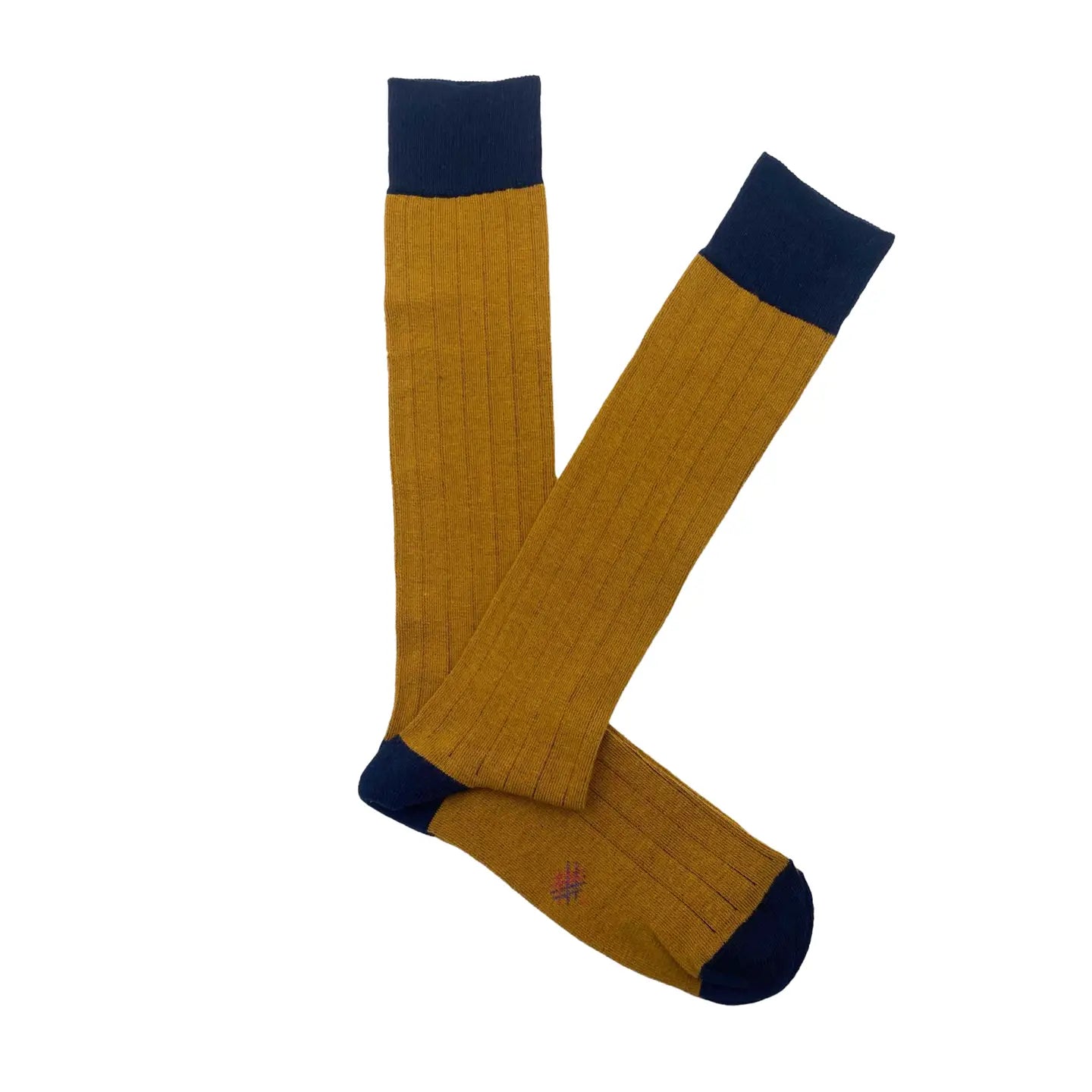 Ribbed Knee High Sock in Mustard - The Sockery