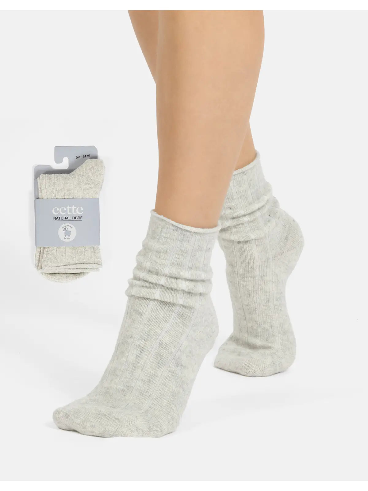Cashmere Wool Blend Quarter Socks