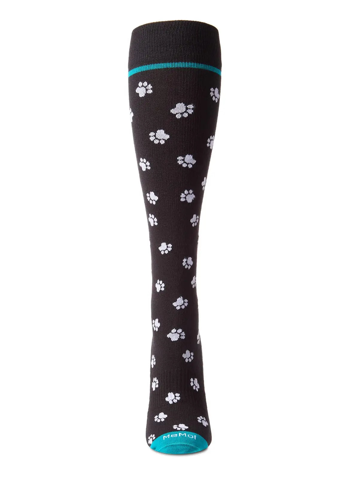 Paw Prints Cotton Blend Compression Socks