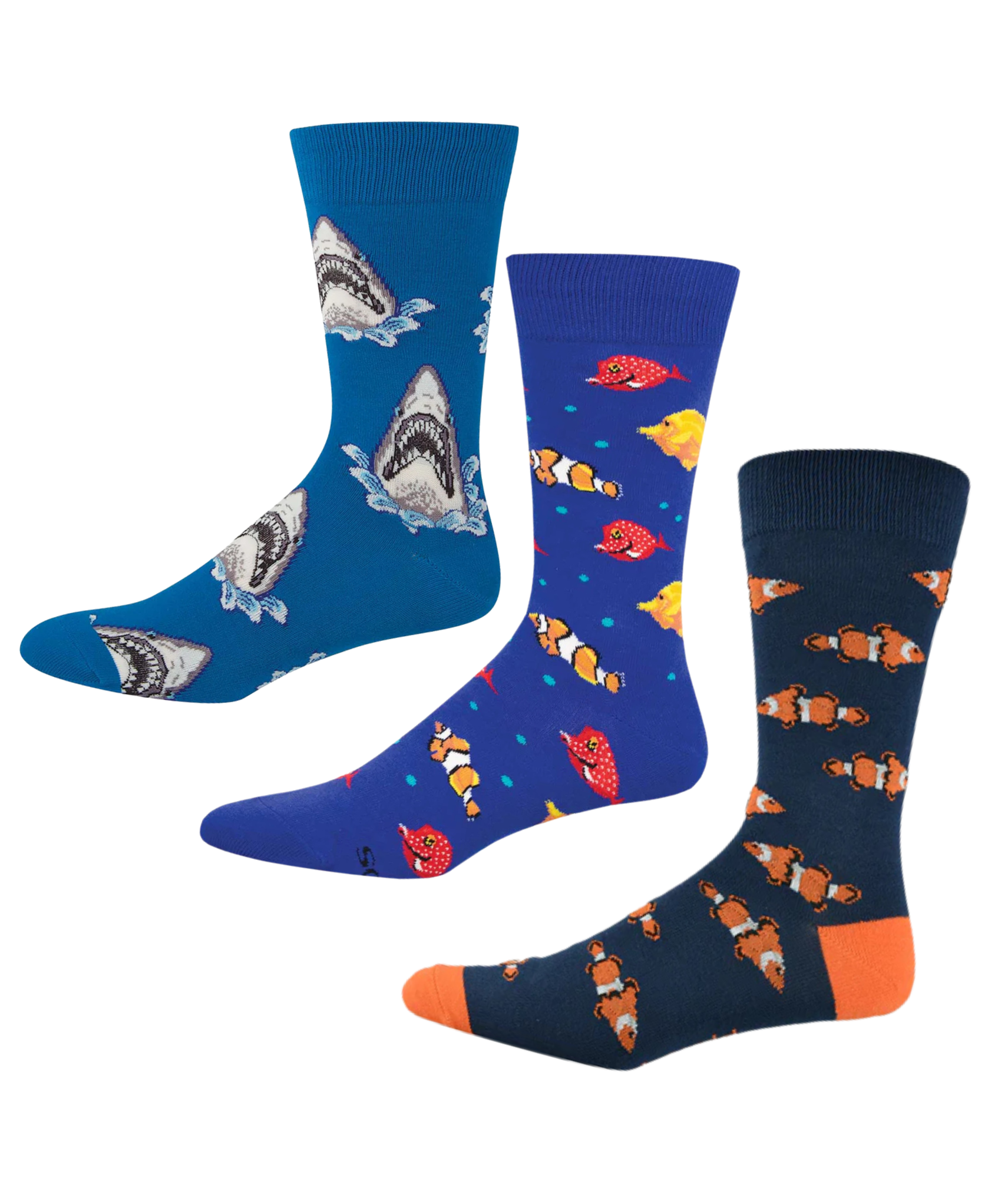 Bundle 3 Pairs of Men's Socks - Marine Life