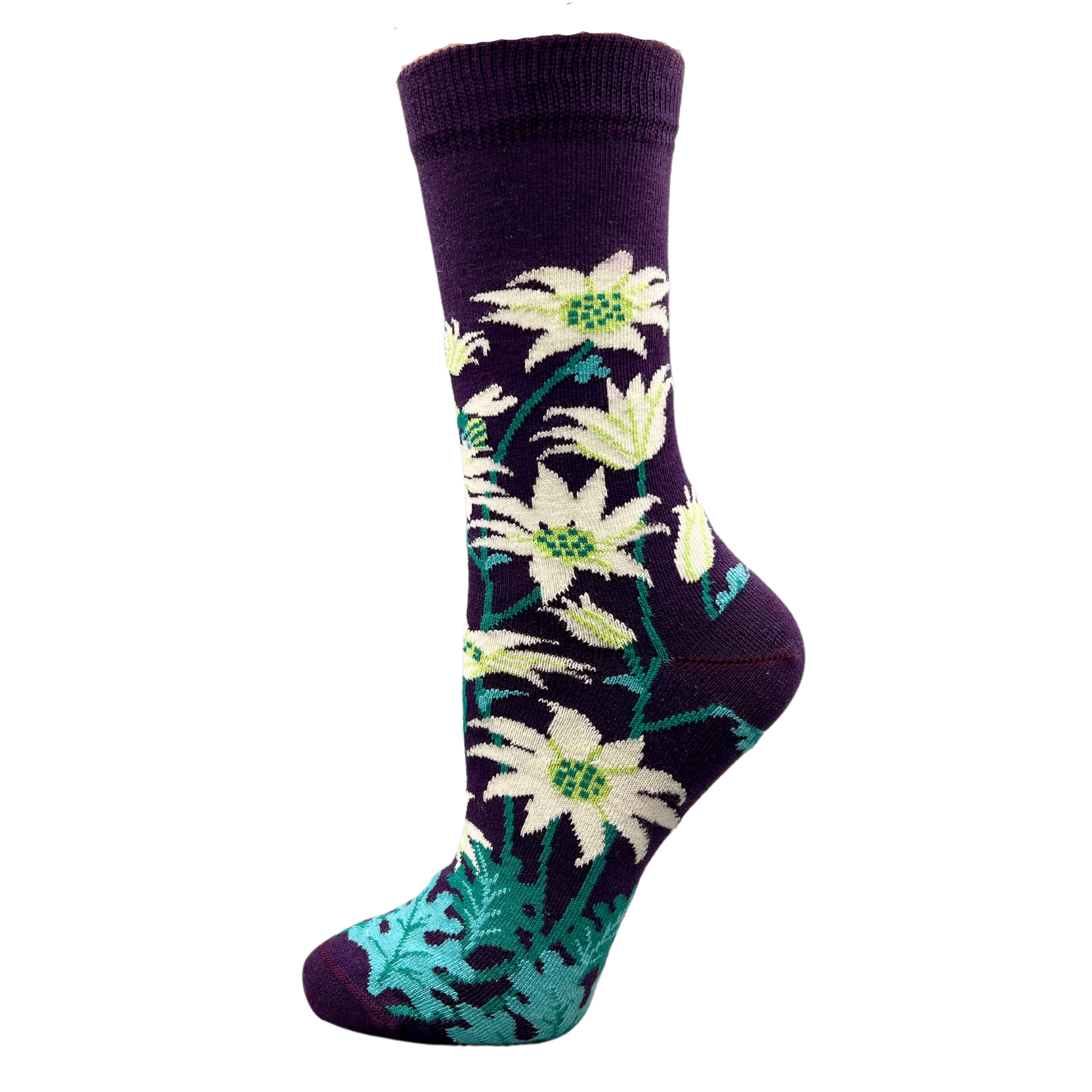 flannel flower socks - The Sockery