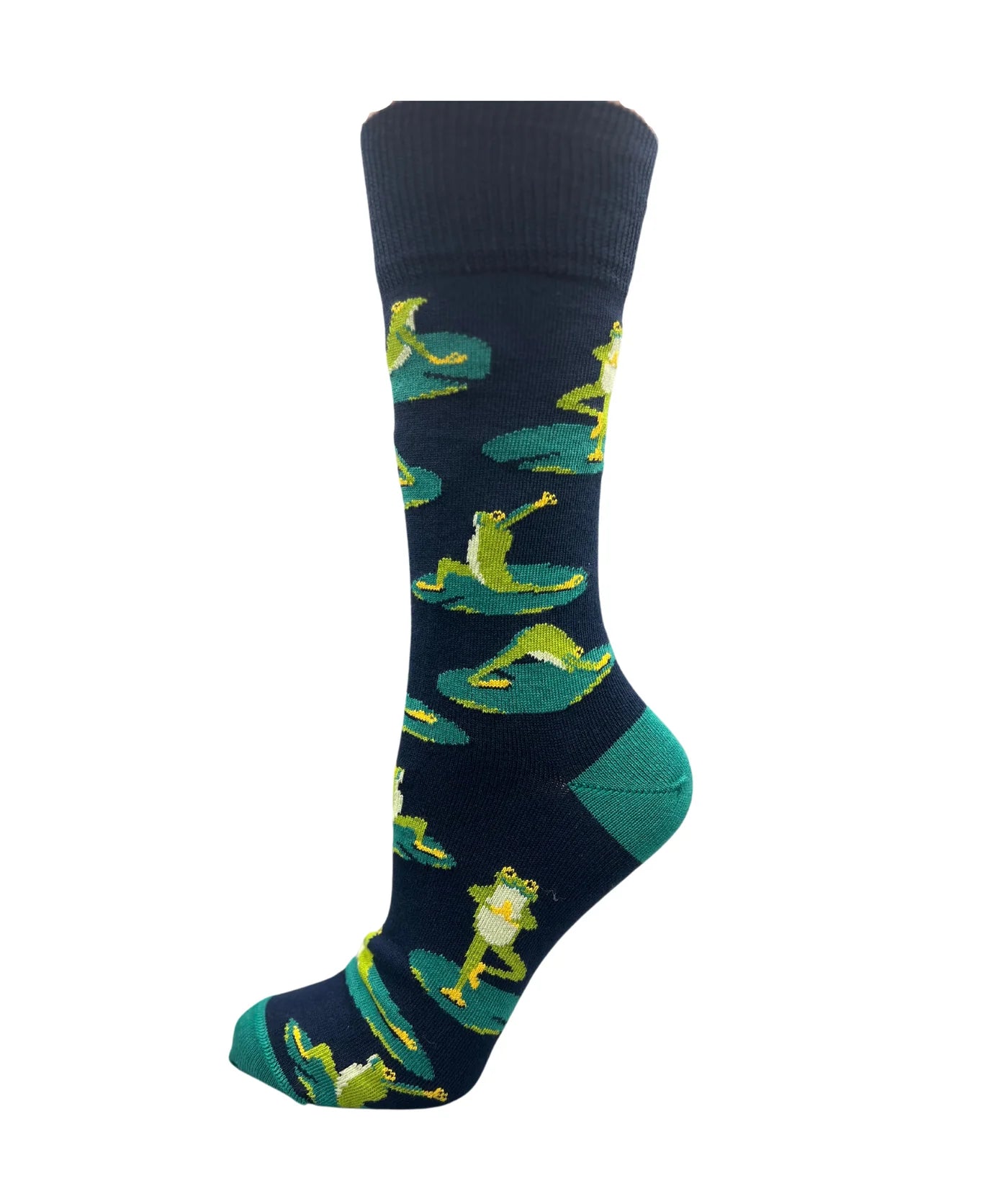 frog yoga womens crew sock - the sockery