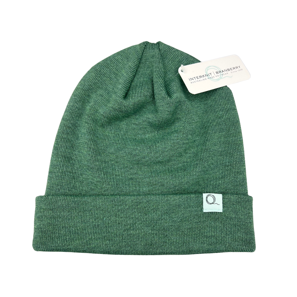 Merino Wool Beanie in Fern,  Australian Made