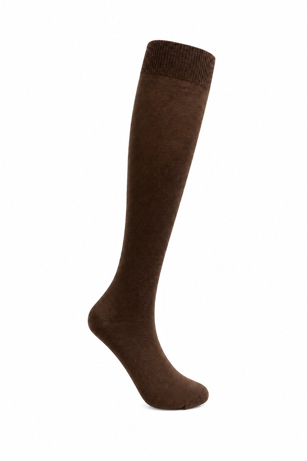 Wide Calf Merino Wool Women's Knee High Socks in Chocolate- Aussie Made