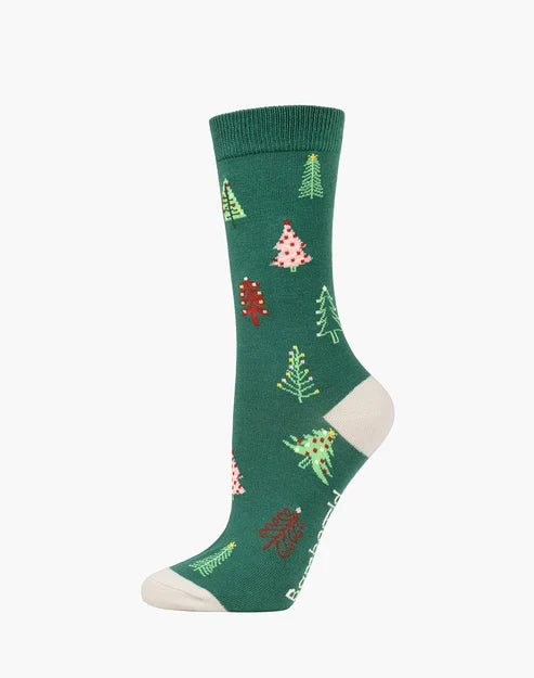 Dainty Jolly Tree Women's Bamboo Crew Socks