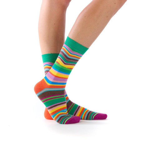 Kaleido Stripe Crew Sock
