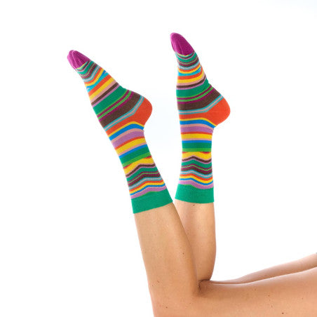 Kaleido Stripe Crew Sock