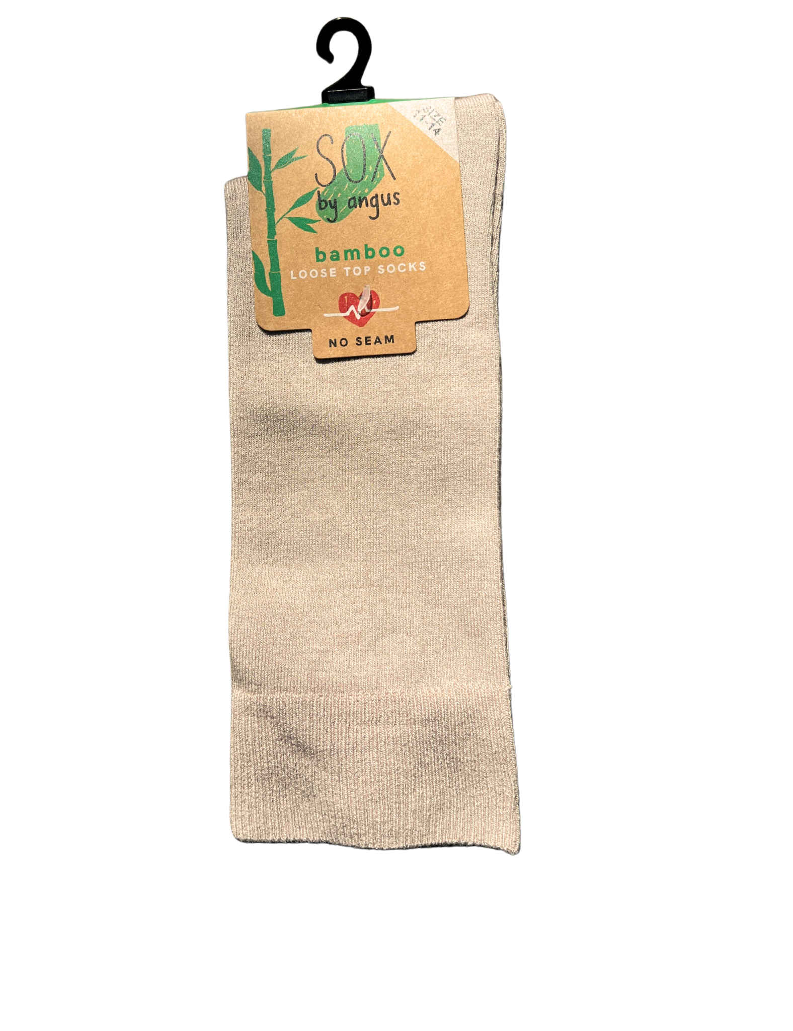 Bamboo Loose Top Socks in Latte