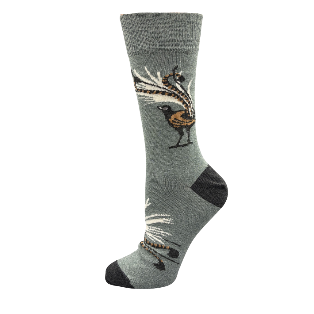 Lyre Bird Crew Socks - Australian Made