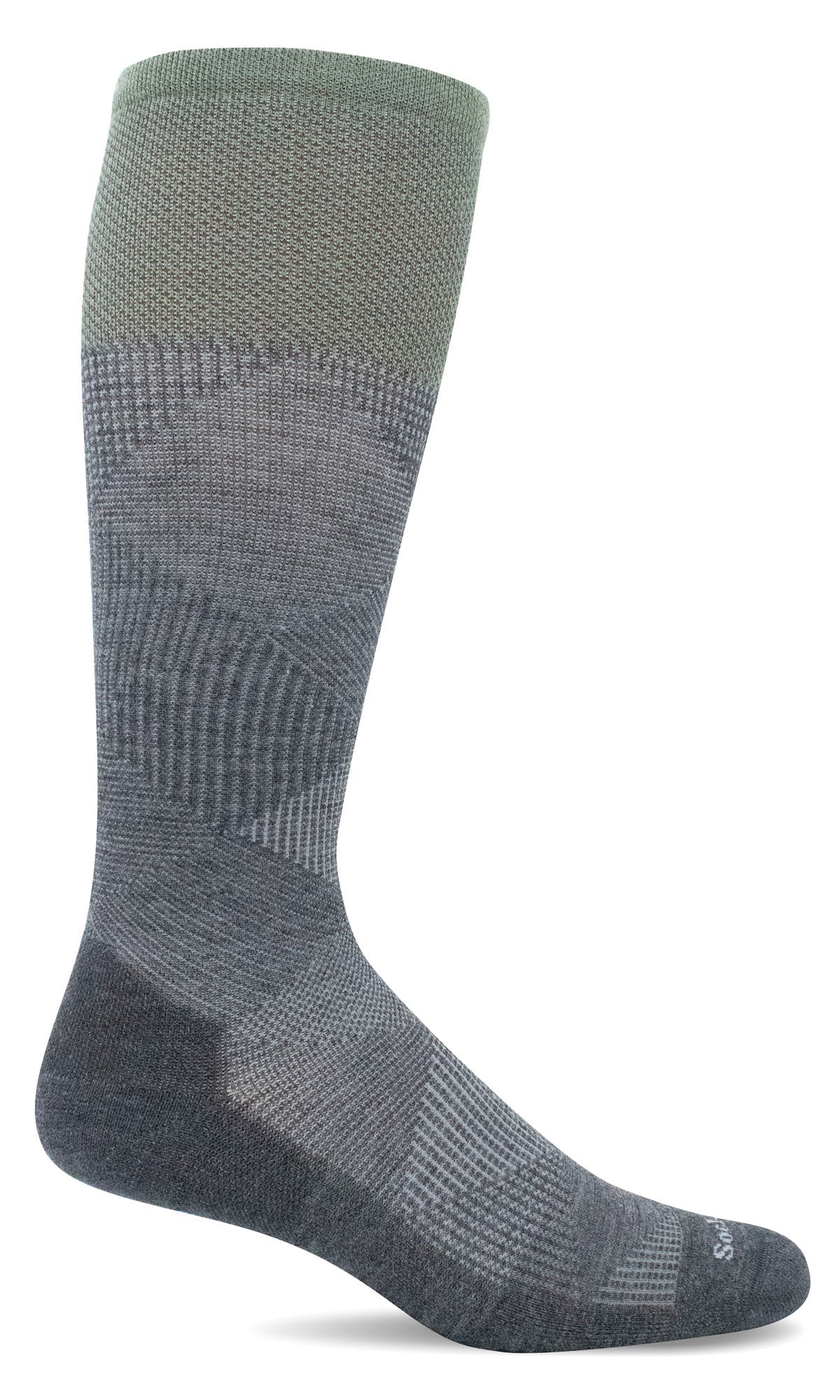 Diamond Dandy Men's Bamboo/Merino Moderate Graduated Compression Sock in Charcoal - The Sockery