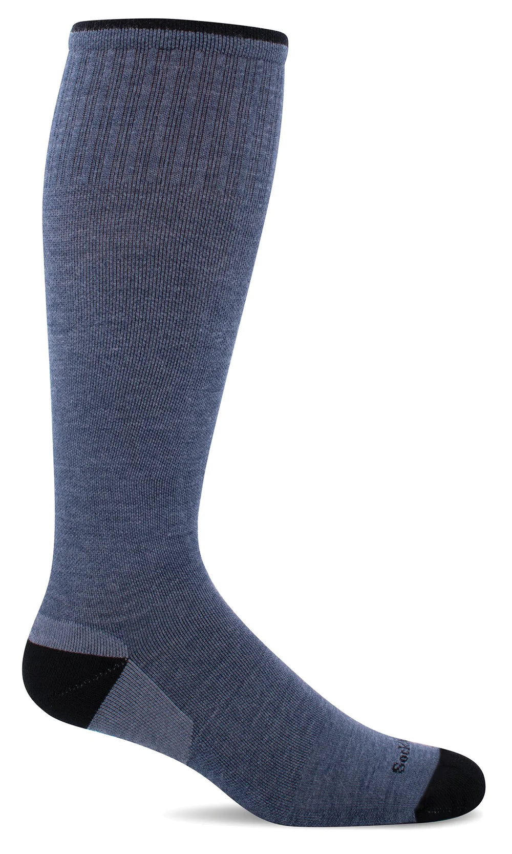 Elevation Men's Bamboo/Merino Firm Compression Socks in Denim - Size L/XL