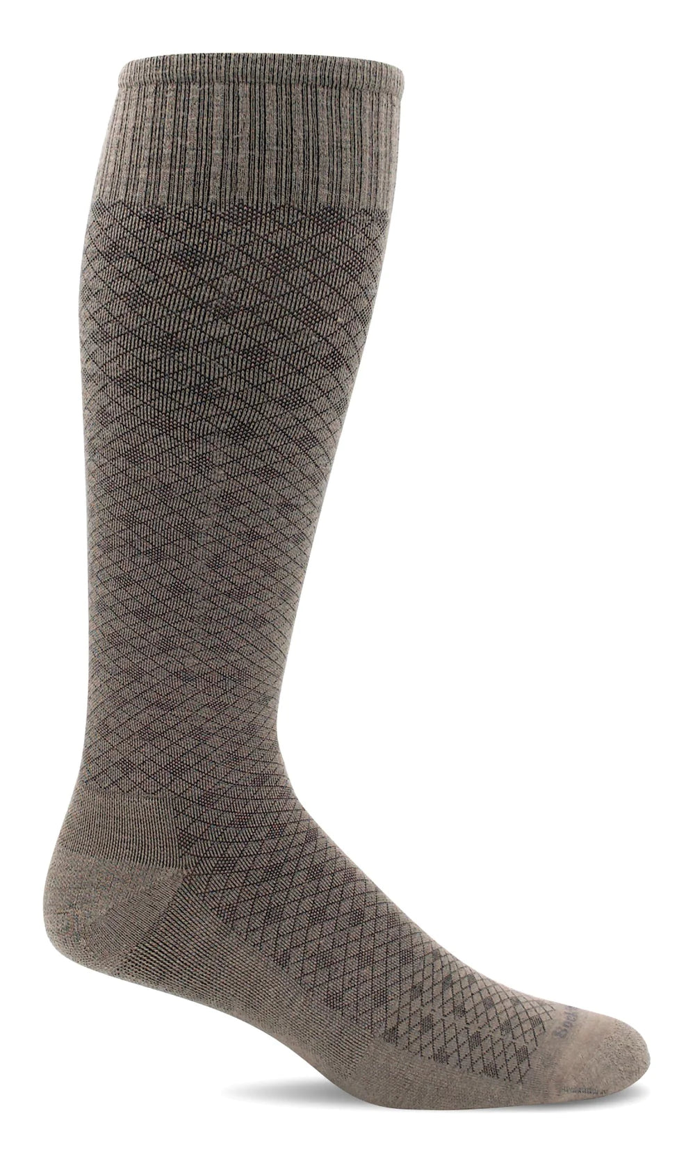 Featherweight Men's Bamboo/Merino Moderate Compression Socks in Khaki or Charcoal
