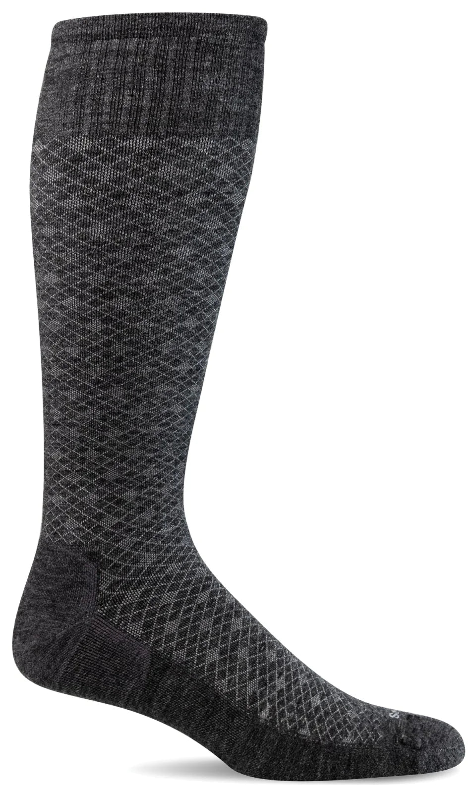 Featherweight Men's Bamboo/Merino Moderate Compression Socks in Khaki or Charcoal