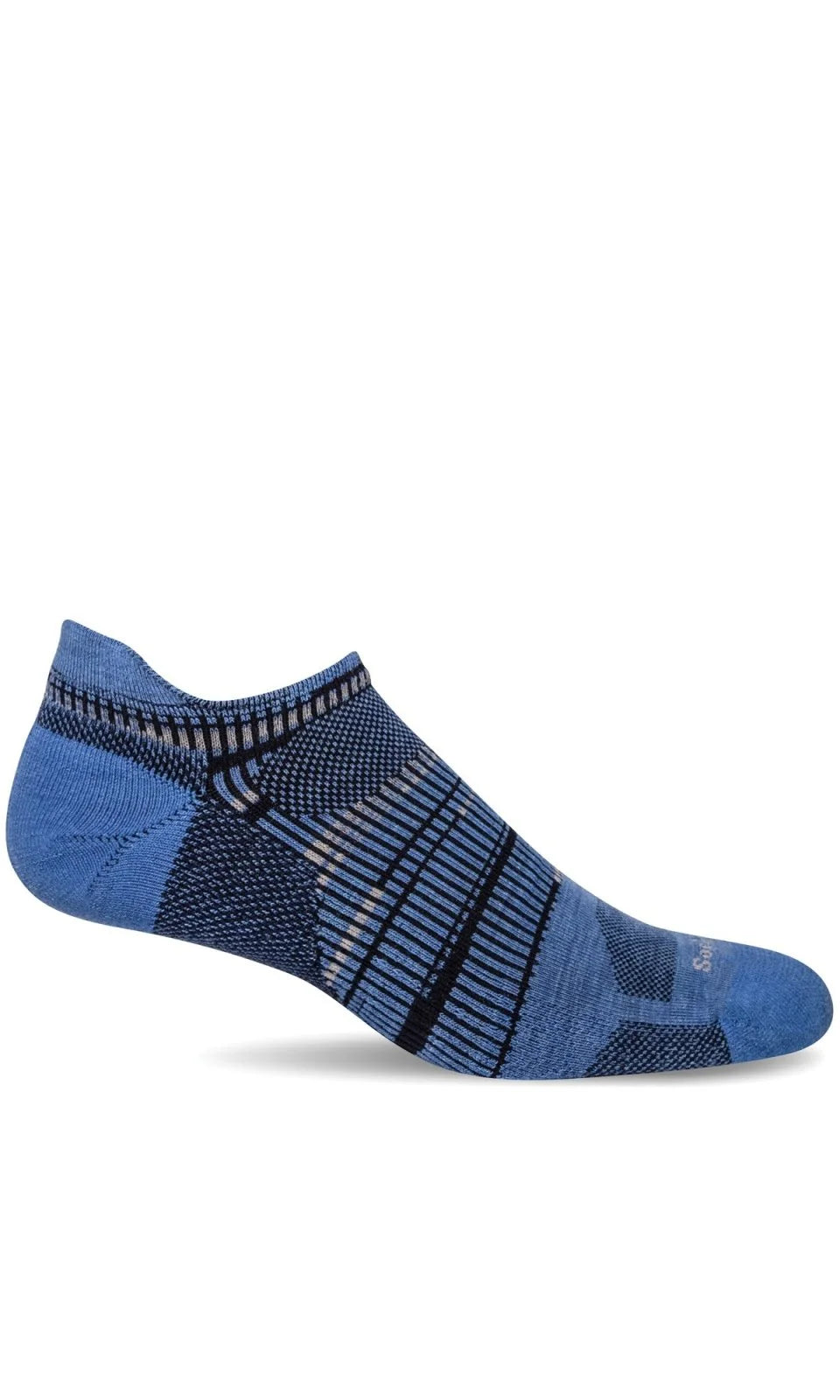 Sprint Micro Men's Bamboo/Merino Moderate Compression Ankle Socks in Ocean - The Sockery