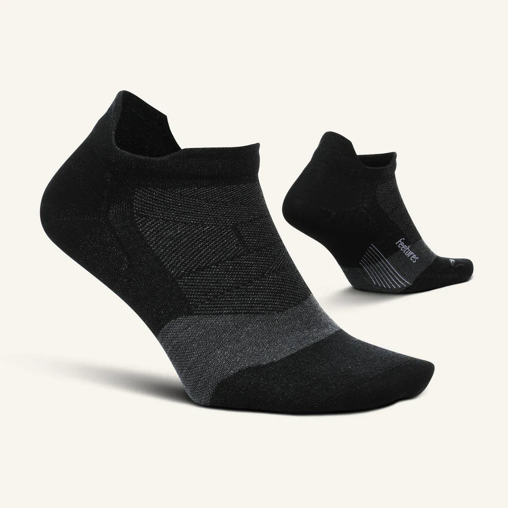 Merino 10 Cushion No Show Tab Socks in Charcoal - The Sockery