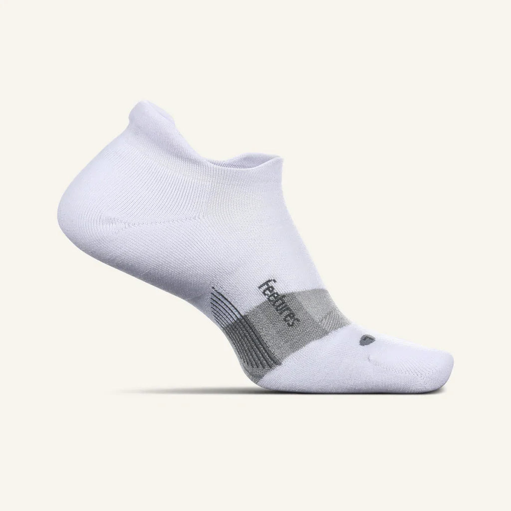 Merino 10 Cushion No Show Tab Socks in White - The Sockery