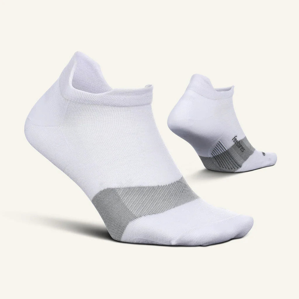 Merino 10 Cushion No Show Tab Socks in White - The Sockery