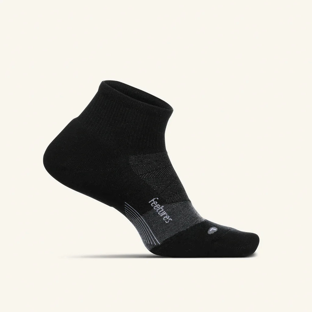 Merino 10 Cushion Quarter Socks in Charcoal - The Sockery