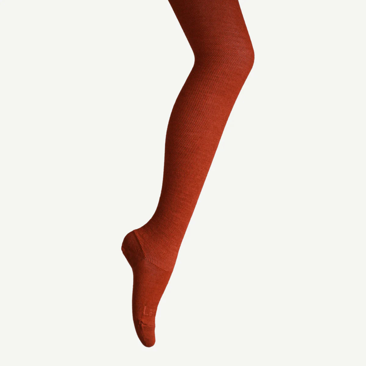 Merino Wool Texured Tights in Spice