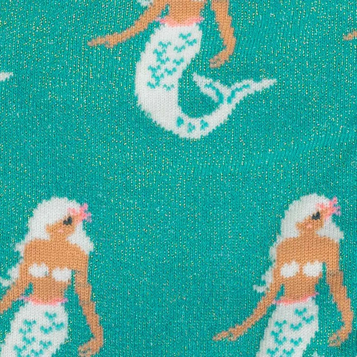 Mermaid to be Friends Women's Crew Shimmer Socks - The Sockery