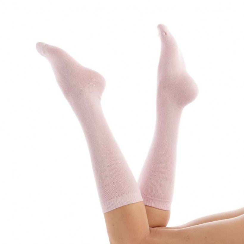 Cashmere Women's Knee High Socks - Powder Pink