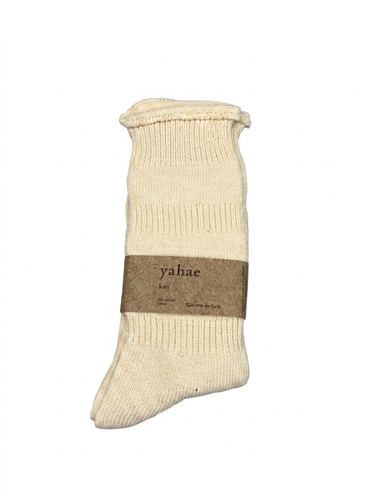 Yahae Organic Cotton Ploot Socks in Natural