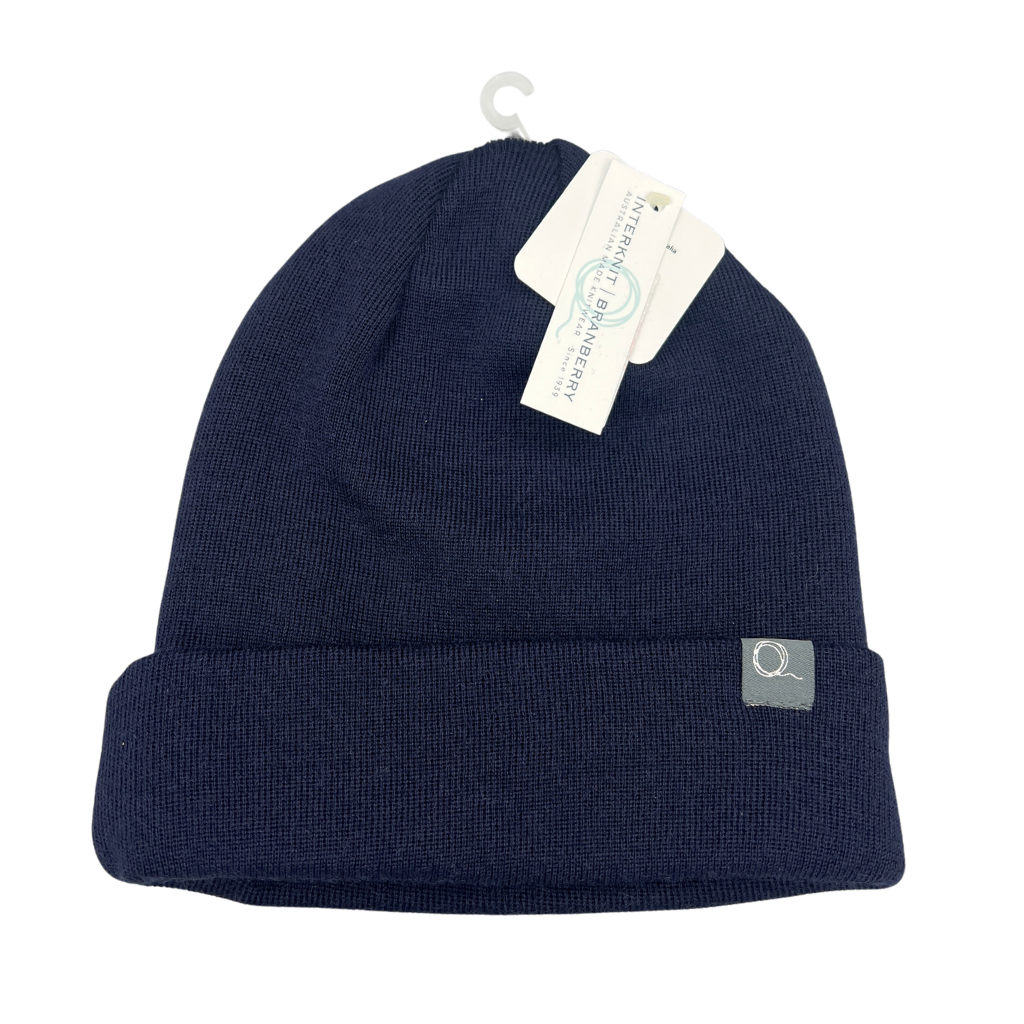 Merino Wool Beanie in Navy,  Australian Made