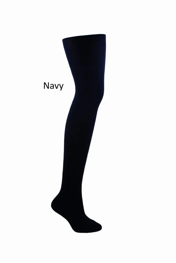 Women's Plain Bamboo Tights in Navy