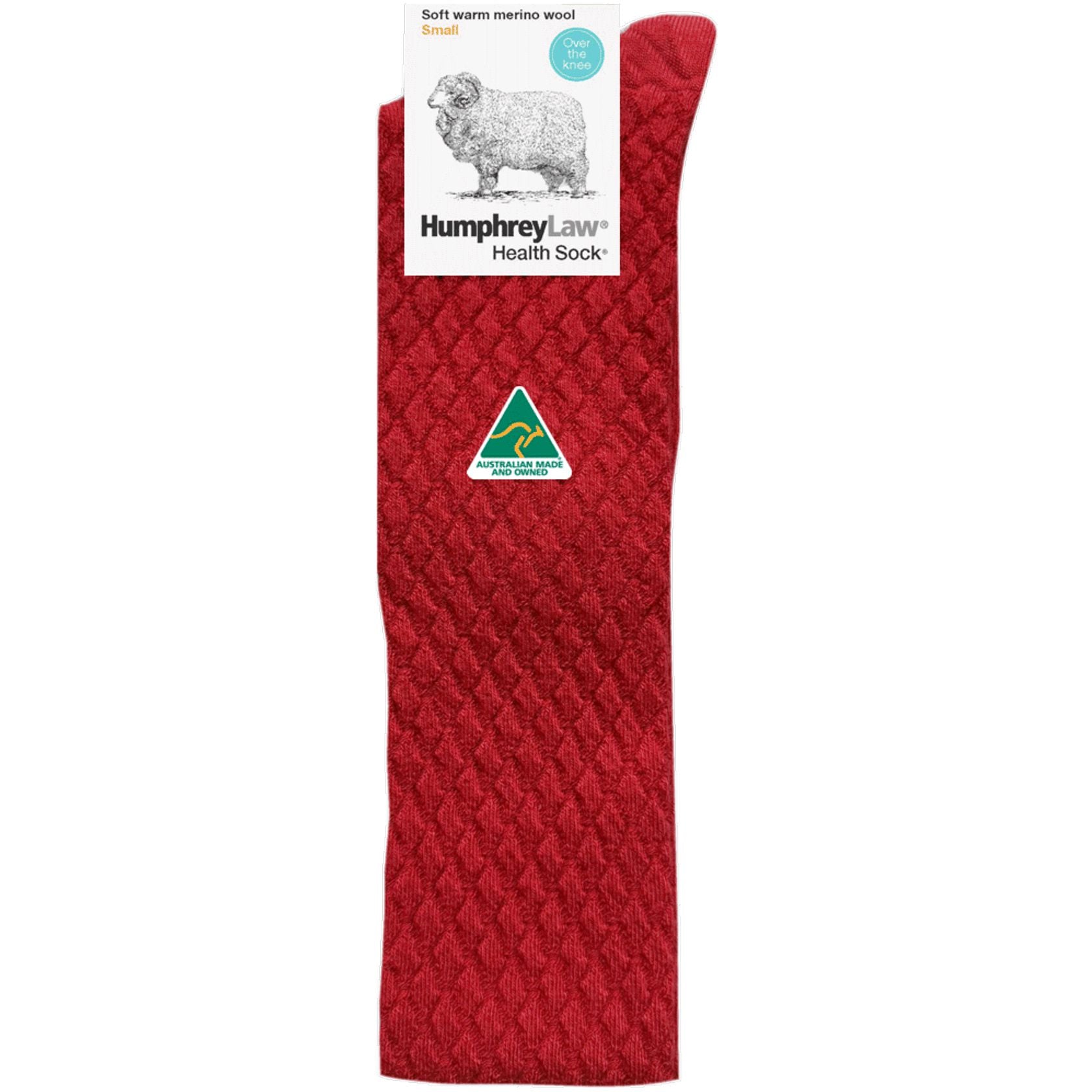 Over the knee merino wools socks in red - The Sockery