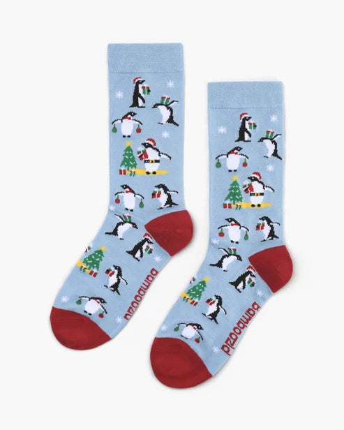 Chrissy Penguin Women's Bamboo Crew Socks