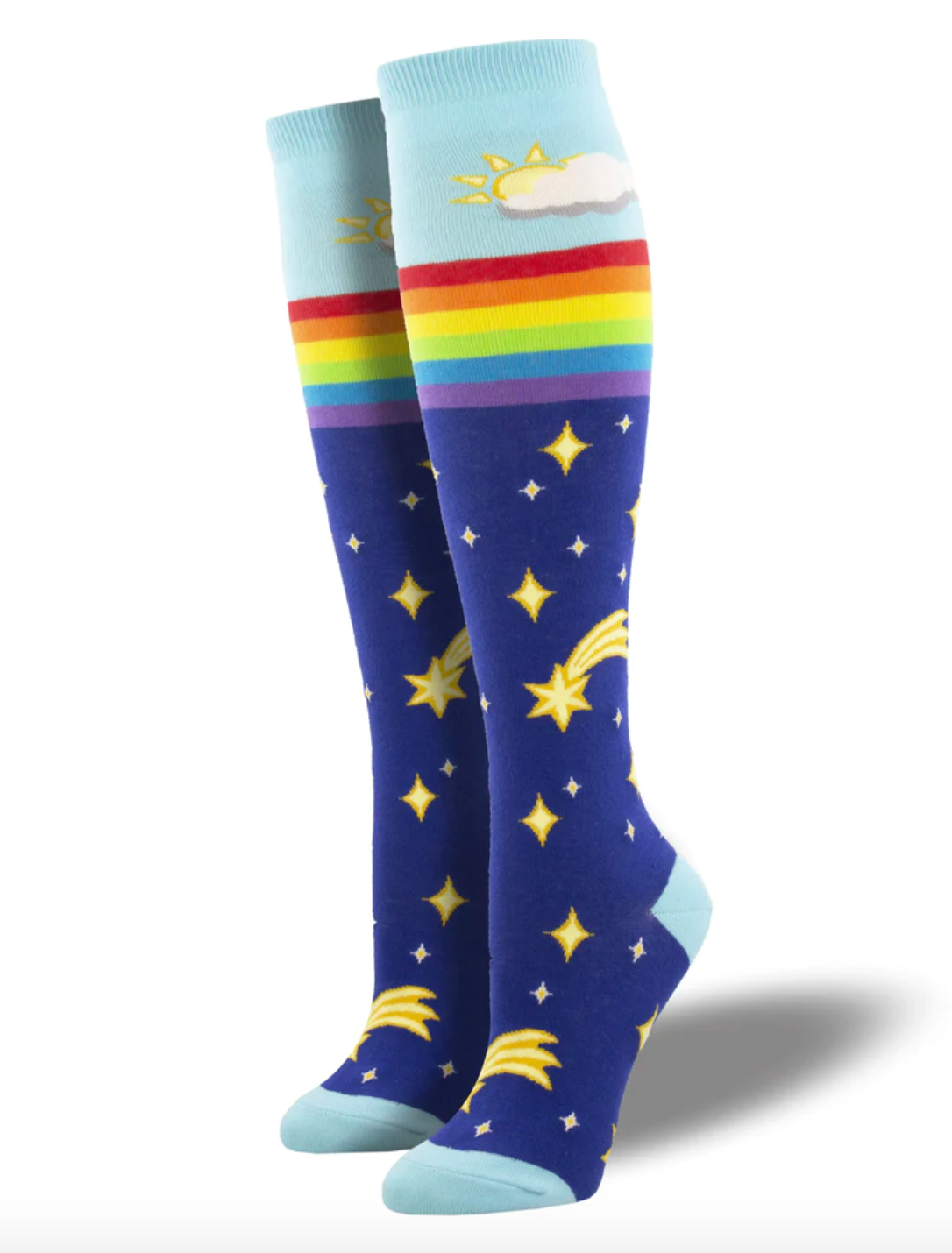 Rainbow Star Knee High Socks
