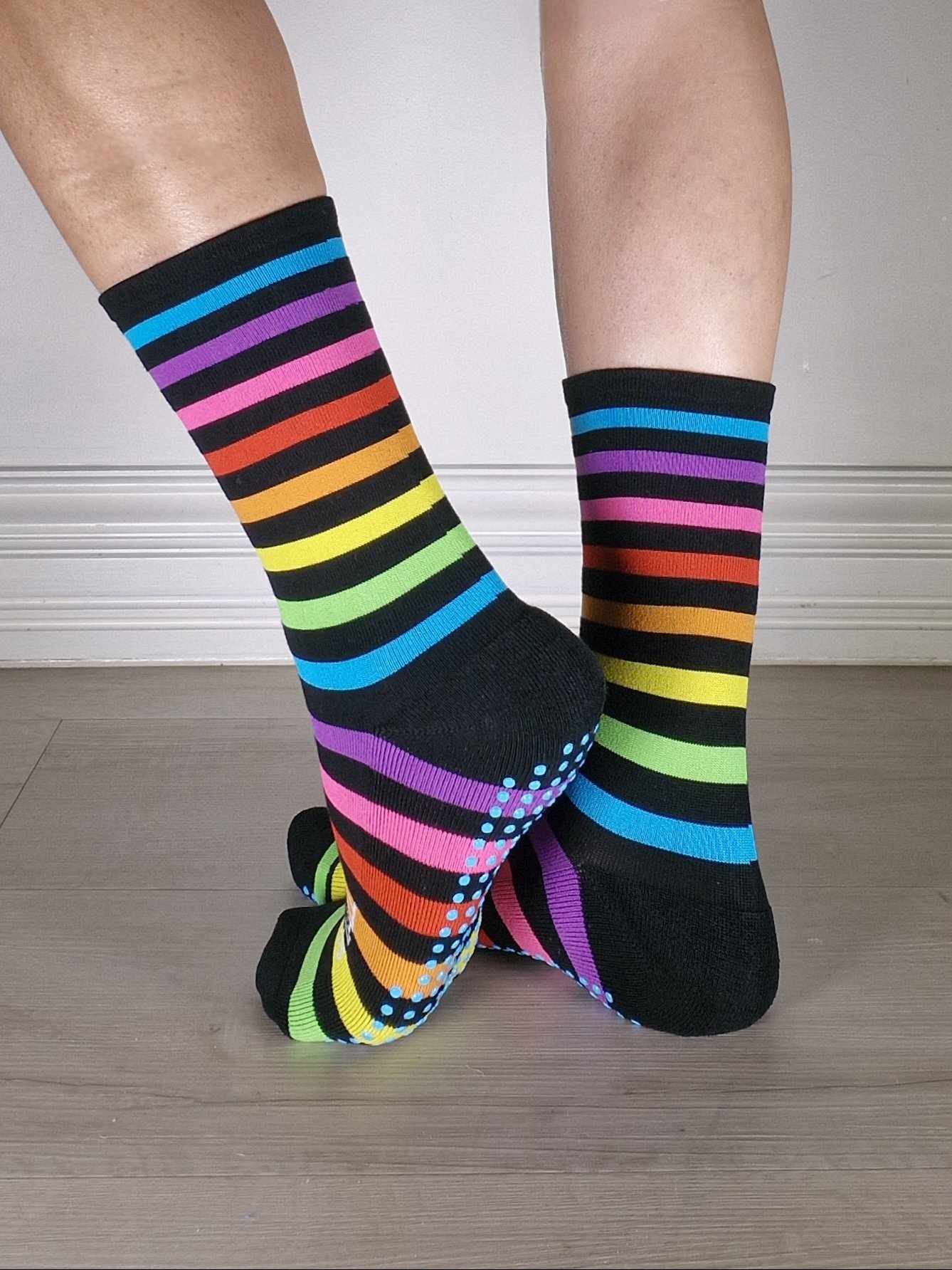 Rainbow Non-Slip Circulation Socks