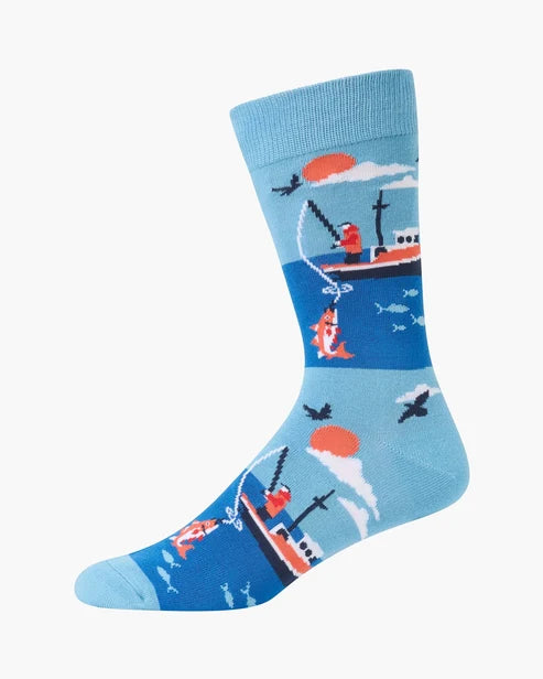 Reel Good Men's Bamboo Crew Socks