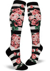Romantic Rose Stripe Knee-High Sock