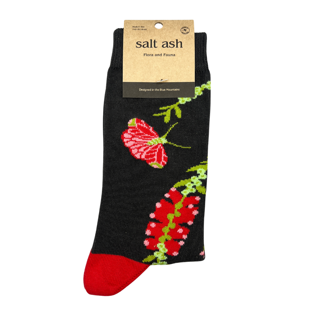 Bottle Brush Crew Socks in Charcoal