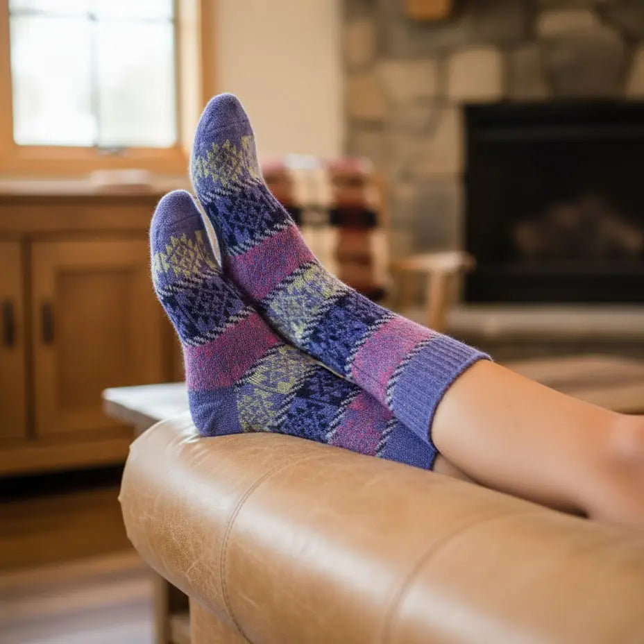 Santa Fe socks in Lavender