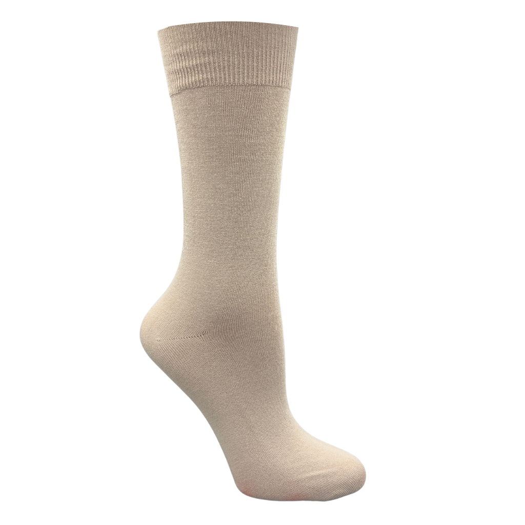 Bamboo Loose Top Socks in Latte