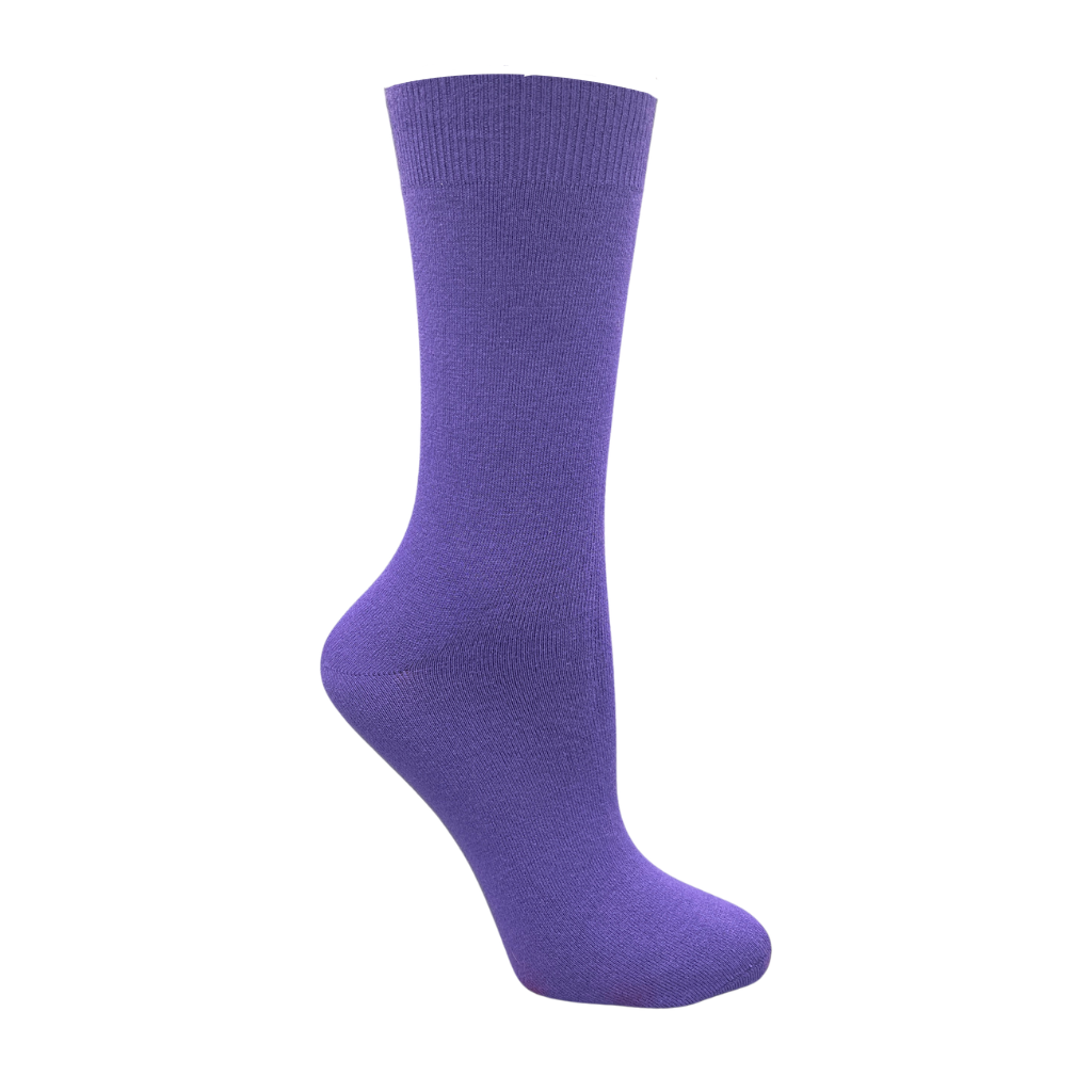 Bamboo Loose Top Socks - Purple
