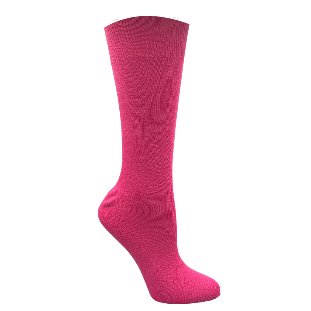 Bamboo Loose Top Socks - Fuchsia