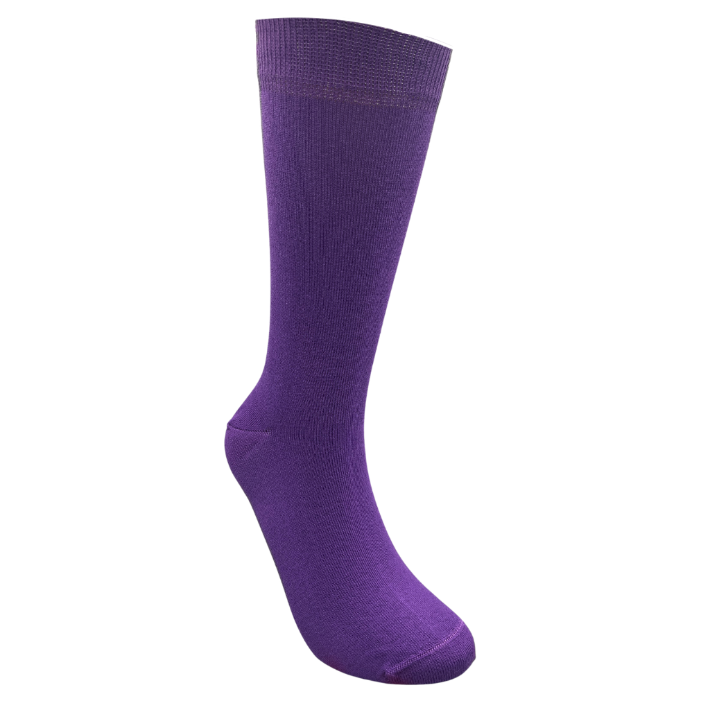 Purple Passion Cotton Crew Dress Sock - Australian Made