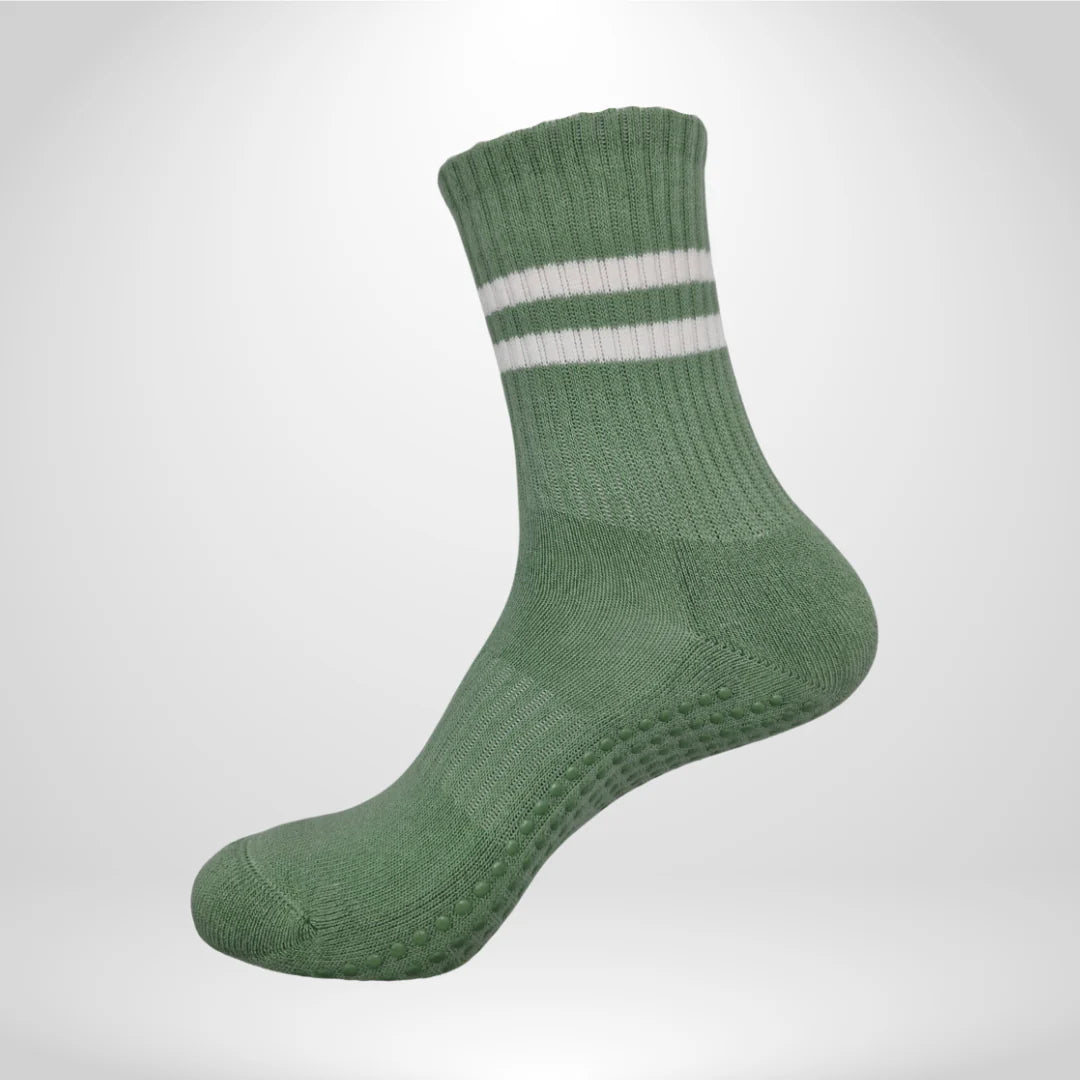 Non-Slip Sports Crew Socks - Pistachio
