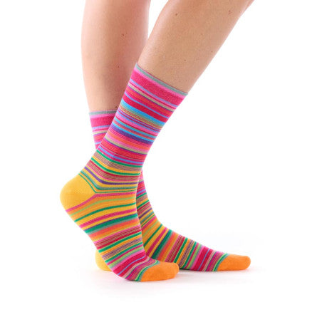 Sunburst Striped Crew Sock