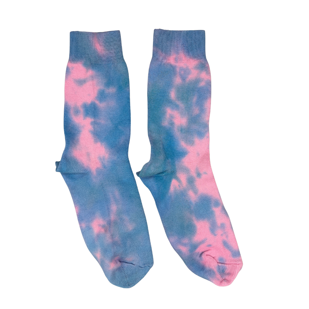 Tie Dyed Cotton Crew Dress Sock - Made in Australia